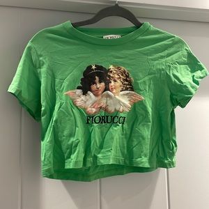 Fiorucci green cropped t shirt